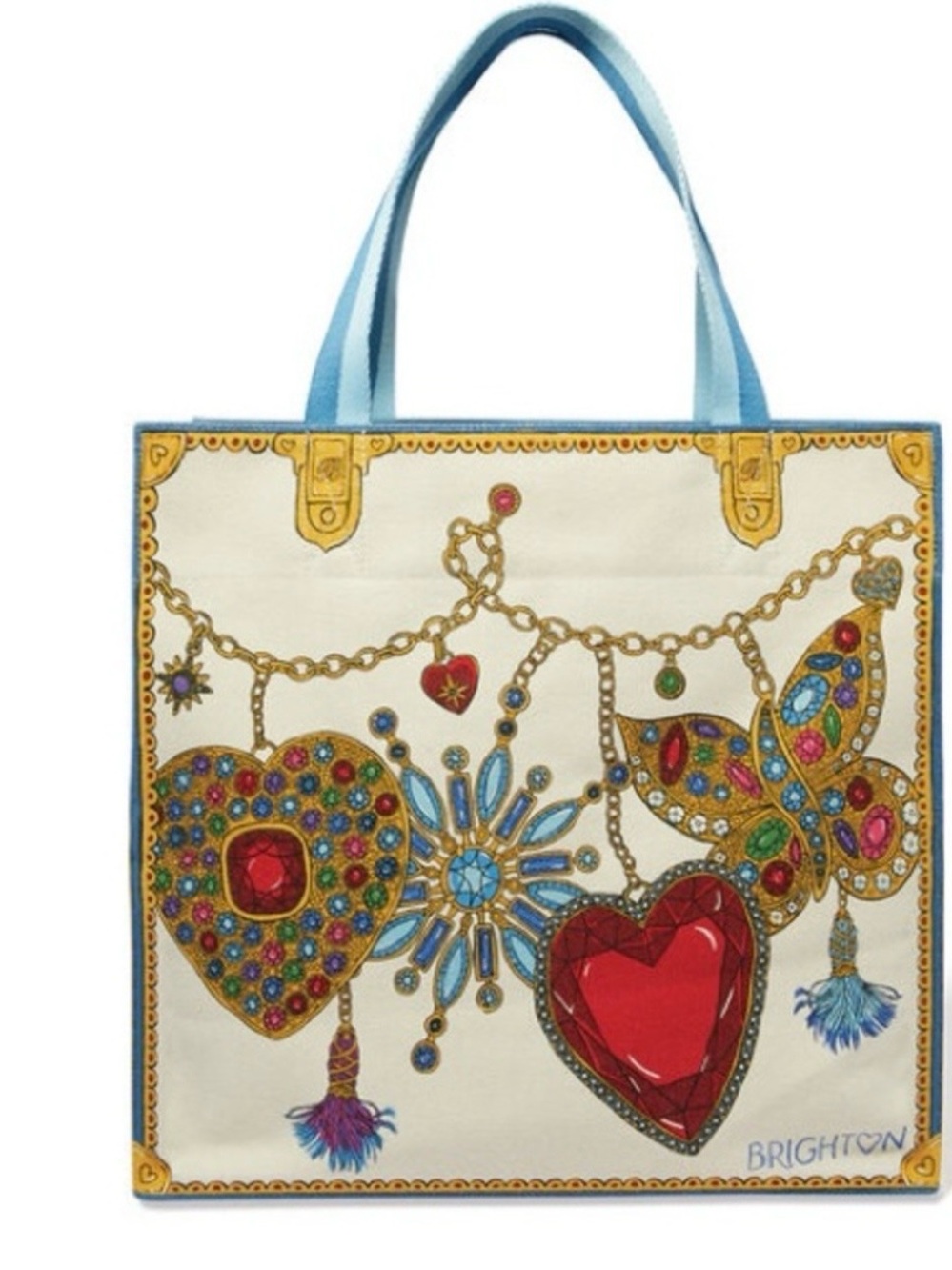 ✨ BRIGHTON ✨ NWT Glittering Love Tote Canvas Holiday Bag